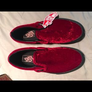 Velvet Red Classic Slipon Vans